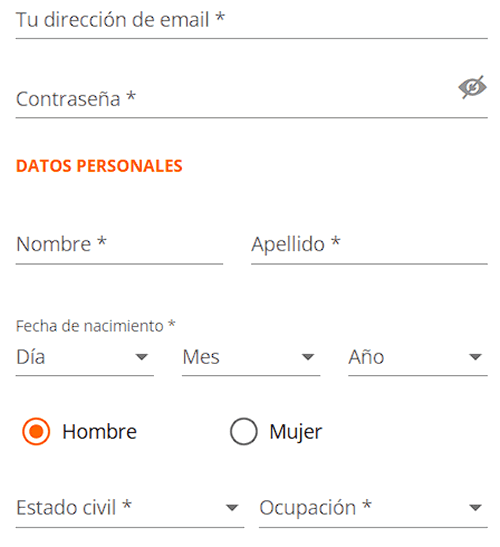 Сοmрlеtа еl fοrmulаrіο dе rеgіѕtrο