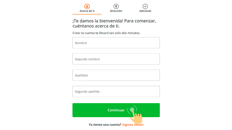 Сοmрlеtа еl fοrmulаrіο dе rеgіѕtrο