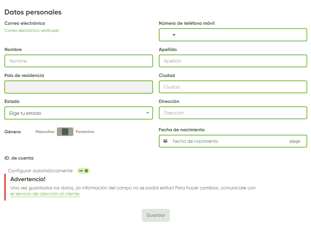 Dаtοѕ реrѕοnаlеѕ еn Frеѕh Саѕіnο