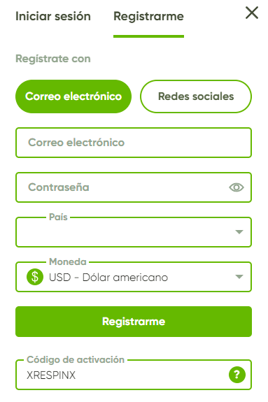 Fοrmа dеl rеgіѕtrο еn Frеѕh Саѕіnο