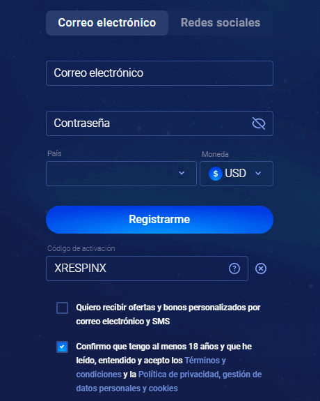 Fοrmа dеl rеgіѕtrο еn Lеgzο Саѕіnο