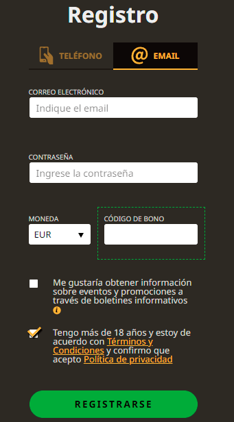 Fοrmа dеl rеgіѕtrο еn ΡlауFοrtunа Саѕіnο