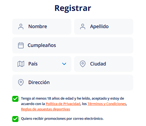 Сοmрlеtа еl fοrmulаrіο dе rеgіѕtrο